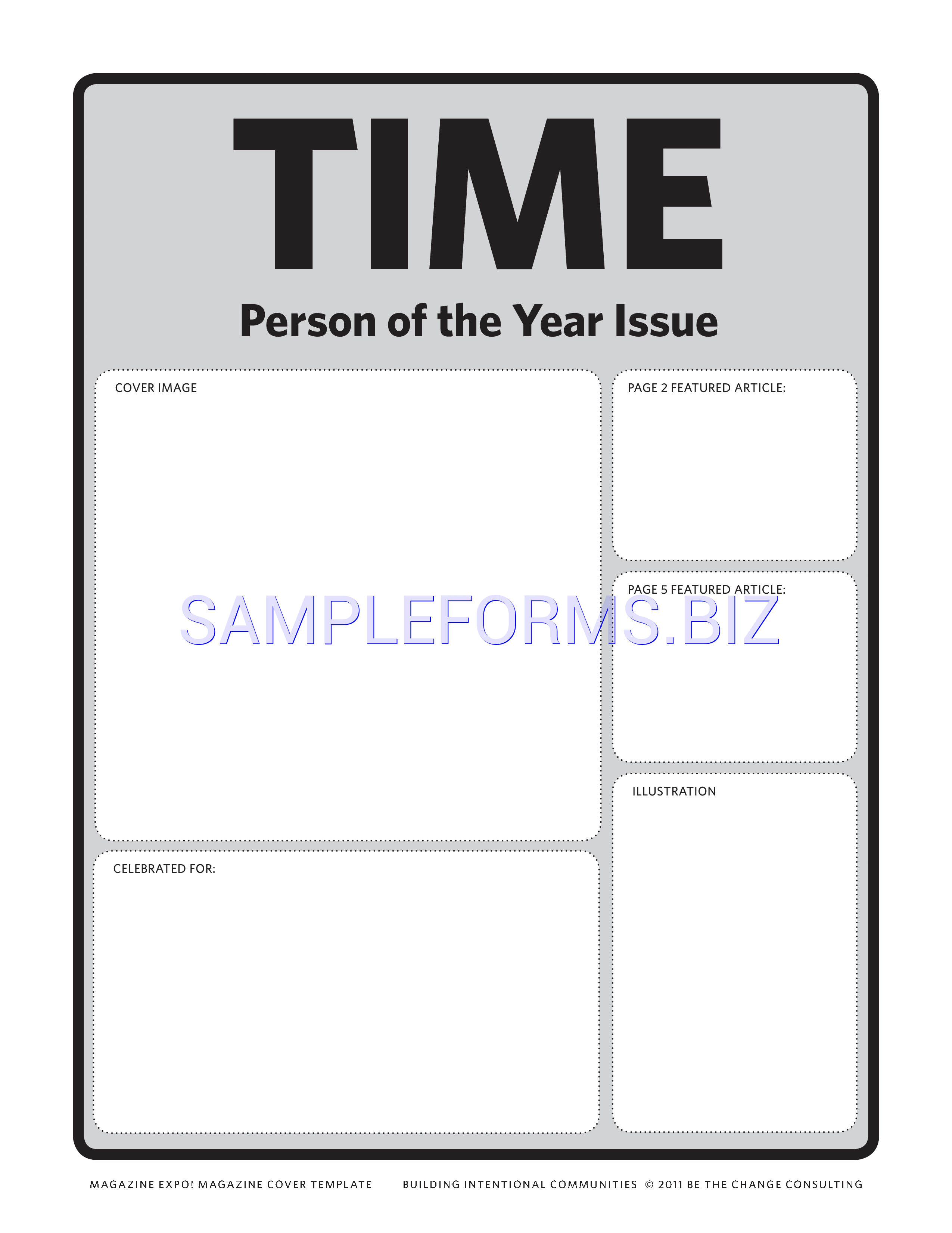 Preview free downloadable Magazine Cover Template in PDF (page 1)